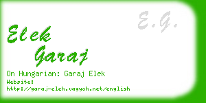 elek garaj business card